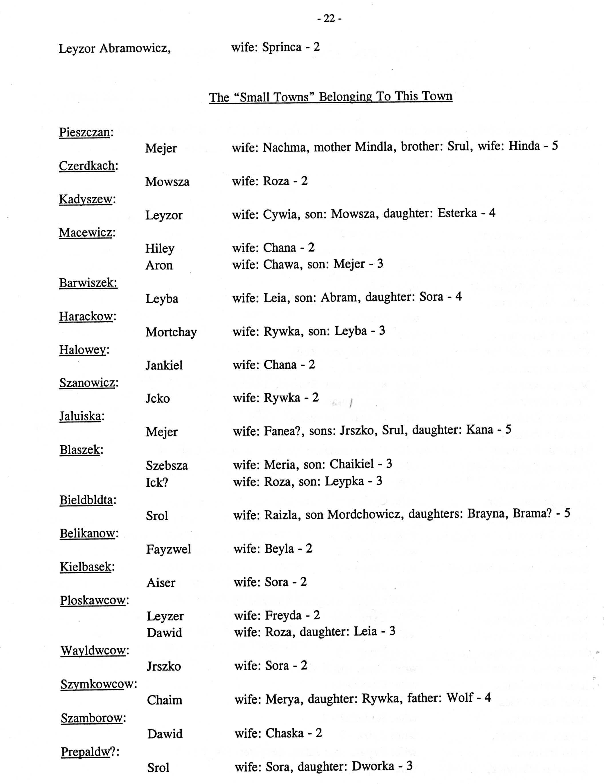 1784 Census — page 22
